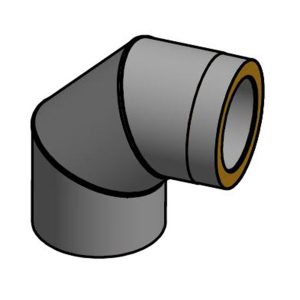 Bøjning Ø150 mm 2x45°  uden renseklap (isoleret)