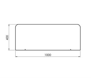 Firkant - 1000 x 400 mm