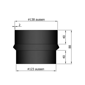 Kobling 125/130 udv. Ø138/123mm