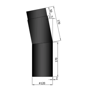 Bøjning Ø 120 mm - 11 gr.