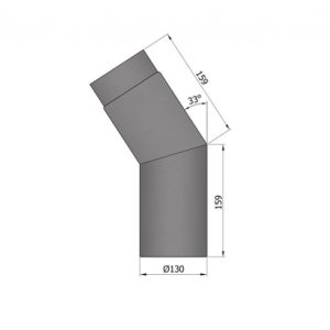 Bøjning Ø 130 mm - 33 gr.