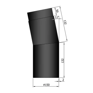 Bøjning Ø 150 mm - 11 gr.