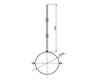 Rørholder sæt - Ø 150 mm