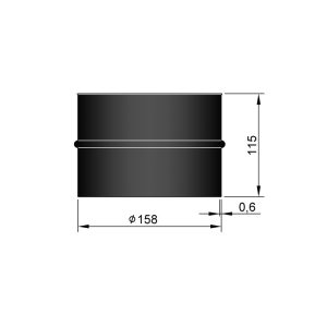 Murbøsningn indv. Ø158mm (længde 115 mm)