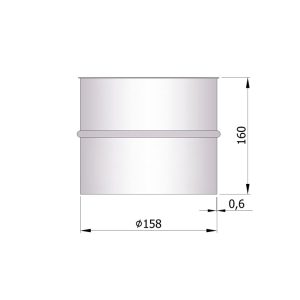 Murbøsningn  indv. Ø158mm (længde 160 mm)