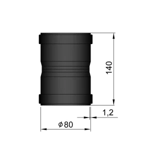 Dobbelt muffe Ø 80 mm