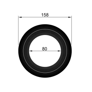 Pynte-afdækningsring Ø 80 39mm kant