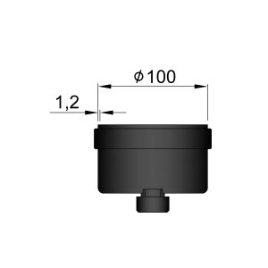 Sodpotte stålprop (Ø100 mm)
