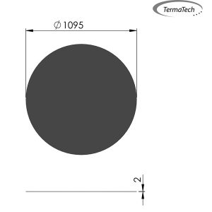 Gulvplade cirkel 1095 mm sort stål