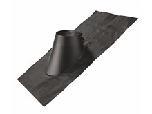 Flex-inddækning ø280mm 33-45° inkl. regnkrave sort kegle med sort Fast Flash