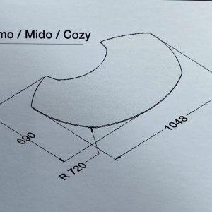 Formgulvplade til Jydepejsen Cosmo/Cozy/Mido (6 mm glas)