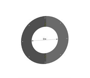 Loftkrave 2-delt 30-45° inkl. skruer 161mm bred kant