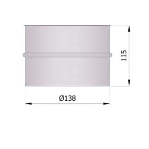 Murbøsningn enkelt L:115mm, indv. Ø138mm