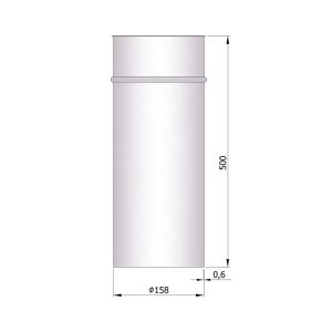 Murbøsningn indv. Ø158mm (længde 500 mm)