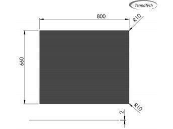 Firkant 660 x 800 mm.