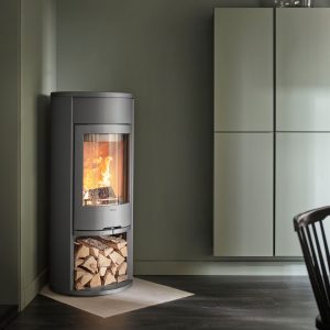 Contura 610Style, støbejernslåge, aluminiumstop og lukket bagefag