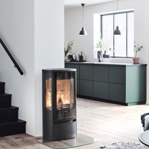 Contura 856G Style glaslåge sort med alutop