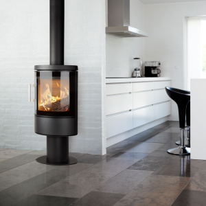 HWAM 3110m - moderne låge - piedestal - bundlåge i stål