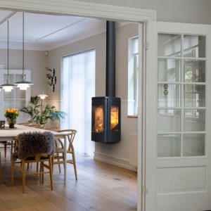 Jydepejsen Senza Wall med sideglas (sort med sorte håndtag og lufthjul)